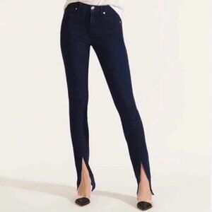 NEW! VERONICA BEARD JEANS KATE SKINNY HIGH RISE SPLIT LEG STRETCH DENIM RAVEN 26